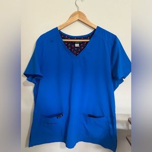XL Royal Blue KOI Basics 373 Women's Becca Scrub Top